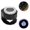 30X Magnifier Optical Glass Lens Magnifier Scale Full Metal LED