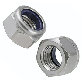 Premium Locking Nuts Nylon insert Lock Nut Steel Nyloc DIN 985 Pack of: 10 Thread Diameter - M6 (6mm) Pitch - 1.0mm
