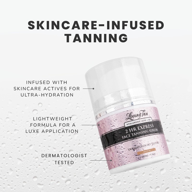 Loving Tan NEW 2 Hr Express Face Tanning Serum, Medium