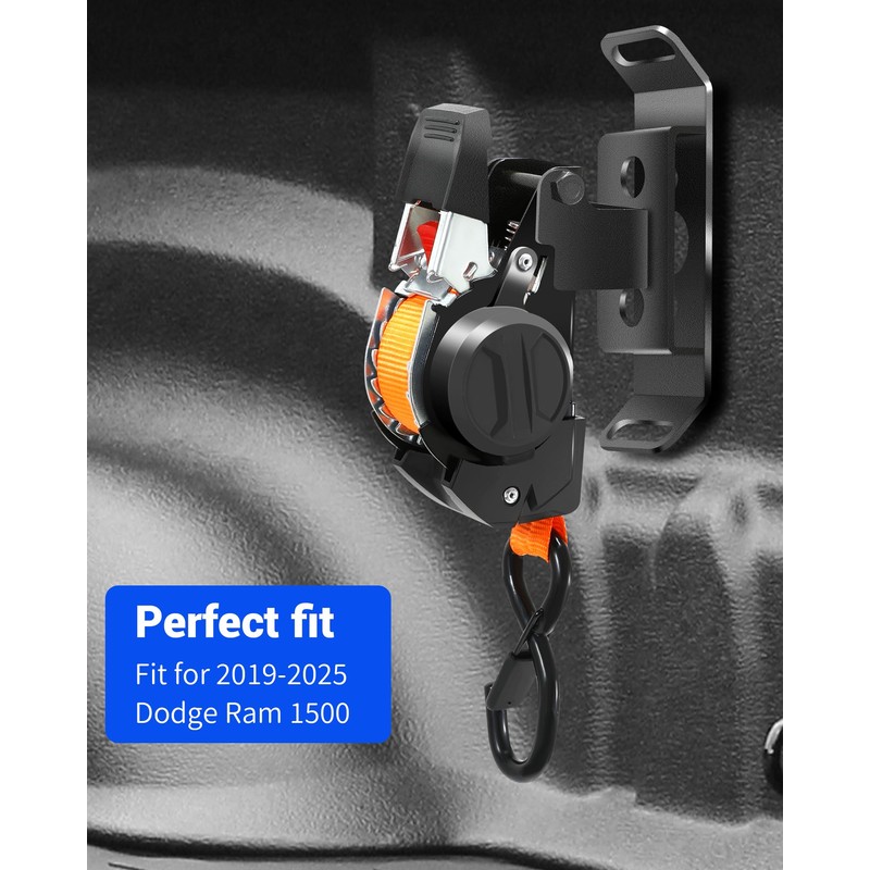 2PCS Retractable T-Slot Tie Down Ratchet Strap for Models with