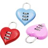 Pink Combination Lock, 2025 Upgraded Heart Shape 3 Digital Password