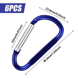 9 Pcs Carabiner Clip Small, D Ring Clip Hook Karabiner,Carabiner,Keyring Clip,Mini Carabiner Keyring for Outdoor, Fishing, Hiking, Traveling