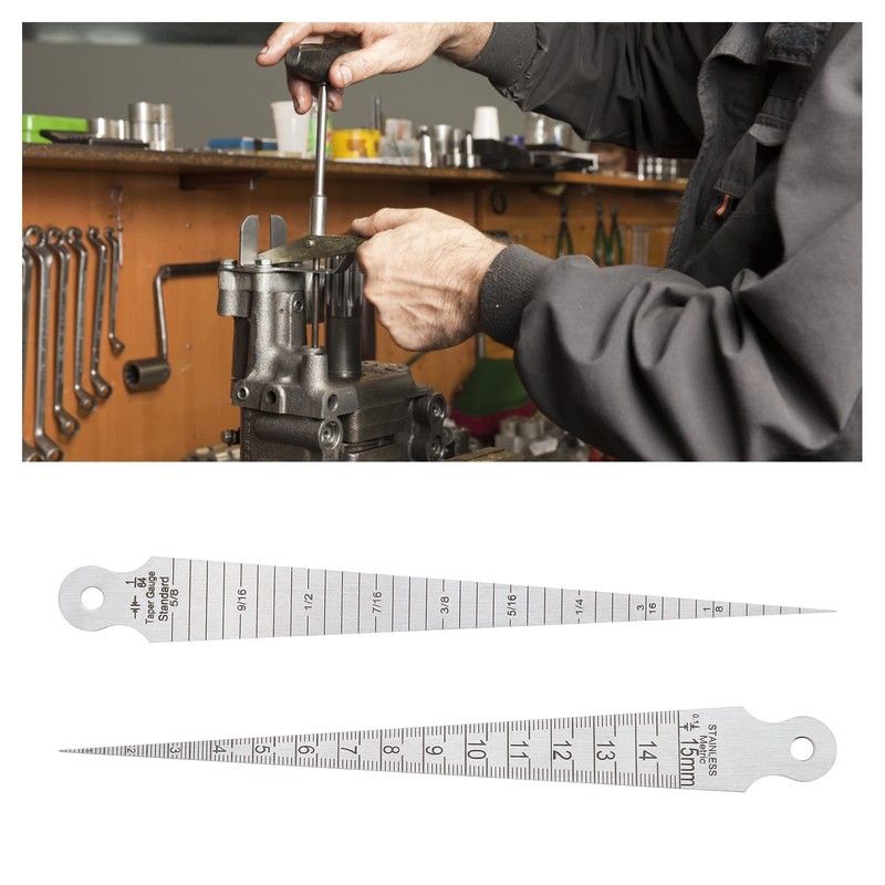 eMagTech 2Pcs Wedge Feeler Gauge Taper Gap Gauge Taper Welding
