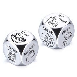 Christmas Gag Gifts Food Decision Dice, Stocking Stuffers for Women Men White Elephant Gifts for Adults Boyfriend Girlfriend Husband Wife Date Night Ideas Anniversary Valentines Day Gifts for Couple