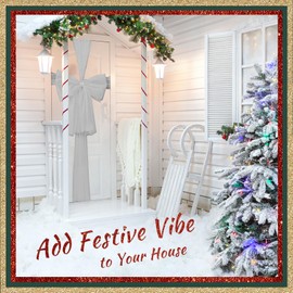 Fox·Bunny Christmas Door Bow, Christmas Door Decorations, DIY Decorative Door Bow With Diamante Decoration, Xmas Baby Shower Wedding Celebration – Festive Season