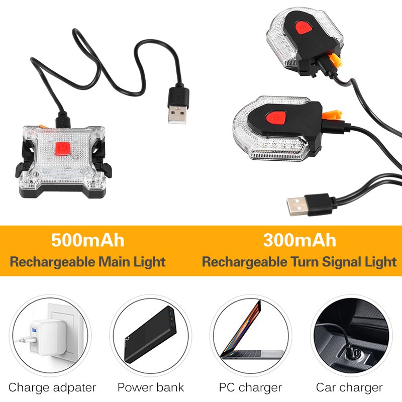 Wireless Control Bike Turn Signal Light Waterproof Bicycle Front Rear