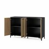Sideboard - Buffet Cabinet with Storage, Rattan Cabinet with 4