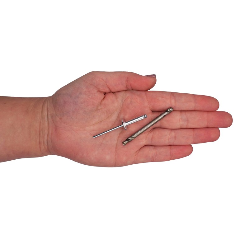 SKIR'CO (Pack of 50) Large Flange Aluminium Blind Rivets 4.0
