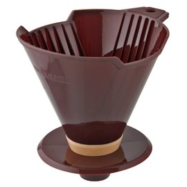 Fackelmann Filterbehälter Nr. 4, Filterhalter, Kaffeefilter für bis zu 4 Tassen, Handfilter (Farbe: Braun), Menge: 1 Stück