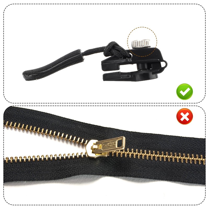 12pcs Zipper Repair Kit, Easy Instant Replacement Zip Slider Universal