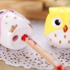 Xrten 4 Pieces Cartoon Animal Owl Pattern Two Holes Pencil
