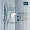 GROHE 26783002 Tempesta 24-Inch Shower Rail Set, 2-Spray, Square, 1.5