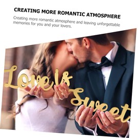 LABRIMP Wedding Table Sign Love is Wooden Letters Large Rustic Decorations Wedding Anniversary