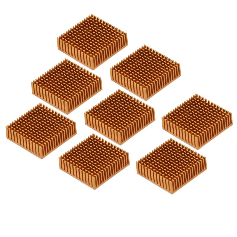 8Pcs Cooling Fins Aluminum Alloy Power Radiator Slotted Heatsink for
