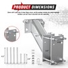 FIERYRED Trailer Spare Tire Mount with Lock, 120LBS Spare Tire