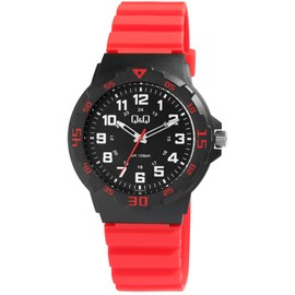 Q&Q Classic Watch VR18J0XXY, red black, Strap.
