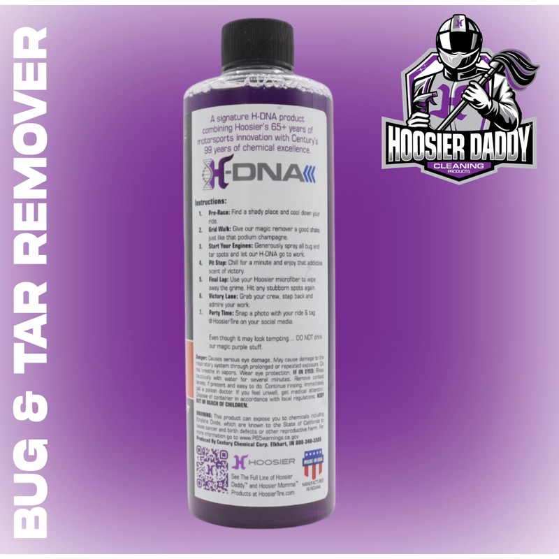 Hoosier Daddy 16oz Car Bug & Tar Remover - Fast-Acting