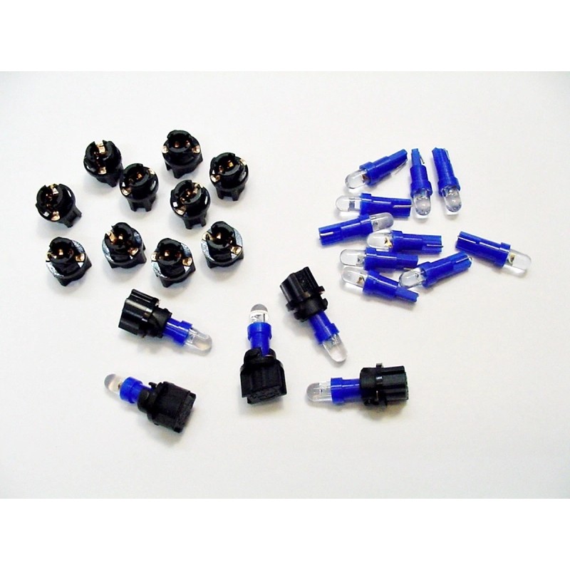 Lumiglow 15 Blue Dome LEDs Lights Bulbs 3/8 Sockets Instrument