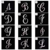 Letter Brooch Pins Initial Rhinestone Brooch for Women Christmas Initial