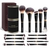MAANGE Set de Brochas de Maquillaje Profesional con Estuche 13PCS