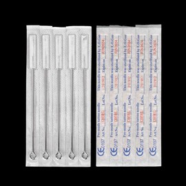 ATOMUS 50pcs Mixed Tattoo Needles 1RL 3RL 5RL 7RL 9RL Disposable Assorted Sterilized Professional Round Liner Tattoo Needles (Mixed)