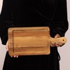 HTB HTB-ACBM1 Wooden Handle Cutting Board Square Cutting Board Natural