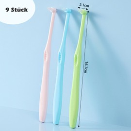 EUDUQ 9 Stück Tuft Zahnbürste,Einbüschelzahnbürste Getuftet Bürste Einzeln verpackte Zahnbürste Weich Büschelzahnbürste Kleine Trimm Zahnbürste für Zahnspangen und Zahnlücke Detail Reinigung
