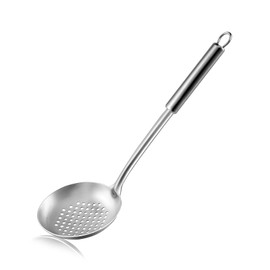 Pleafind Slotted Spoon (14.2 inch), Cooking Spoon, Strainer Spoon, Stainless Steel Slotted Spoon, Slotted Spoon, Wok Slotted Spoon, Kitchen Utensils for Home and Restaurant, Dishwasher