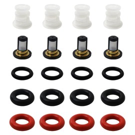 Fuel Injector Repair Kit O-Rings Filters Seals Caps for 2003 Honda CR-V LX Sport Utility 4-Door 2.4L 2354CC 144Cu. in. l4 Gas DOHC Naturally Aspirated