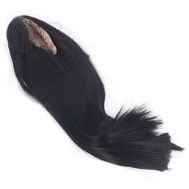 ZIZEV Long Straight Doll Wigs, BJD Wig, 1/3 Doll Wig, Doll Hair Replacement Wigs 8 to 9 (Black)