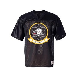 Future of Flight VFA-151 Vigilantes Squadron Logo Replica Football Jersey-XL Black