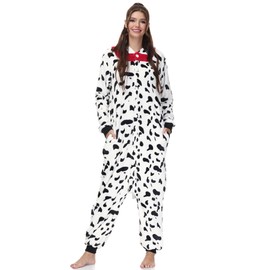 For G and PL Adult Animal Costume Jumpsuit Onesie Pyjamas Animal Jumpsuit S-XXL, dark spots dalmatians