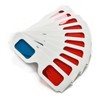 Guijinhao 50 Pairs 3D Paper Glasses, Red and Cyan Anaglyph,