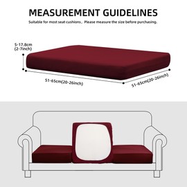 8Pcs Stretch Outdoor Cushion Cover Waterproof Patio Cushion Cover Cushion Cover Outdoor Furniture Patio Cushion Cover Replacement Outdoor Cushion Slipcovers Outdoor Furniture Cushion Cover(Wine red)