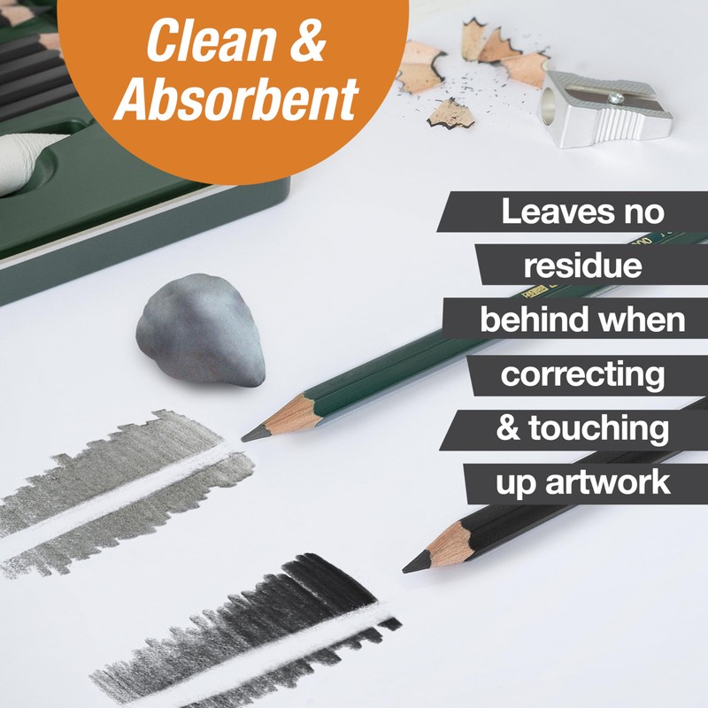 Faber-Castell Erasers - Drawing Art kneaded Erasers, Large Size Grey