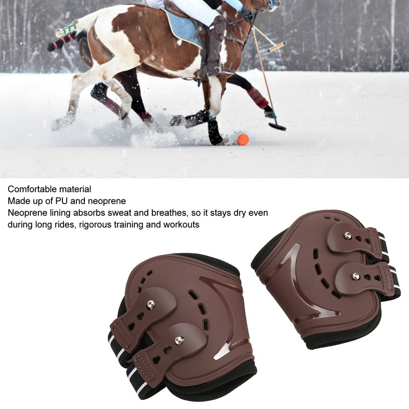 Horse Fetlock Boots Breathable Impact Absorbing Air Perforated Horse Hind