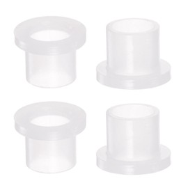 QUARKZMAN Flanged Sleeve Bearing 8.1 mm Bore 10 mm OD 10 mm Length Nylon Bushings for Shaft White Pack of 4