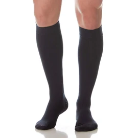 SCUDOTEX Mens Knee High Socks 280 Denier Large Recovery Cotton Compression Fit Medium 18-21mm Color Black Size 3