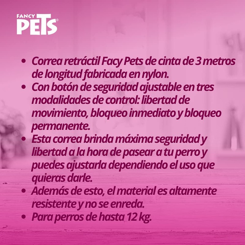Fancy Pets Correa Retráctil para Perro y Gato Chico Color
