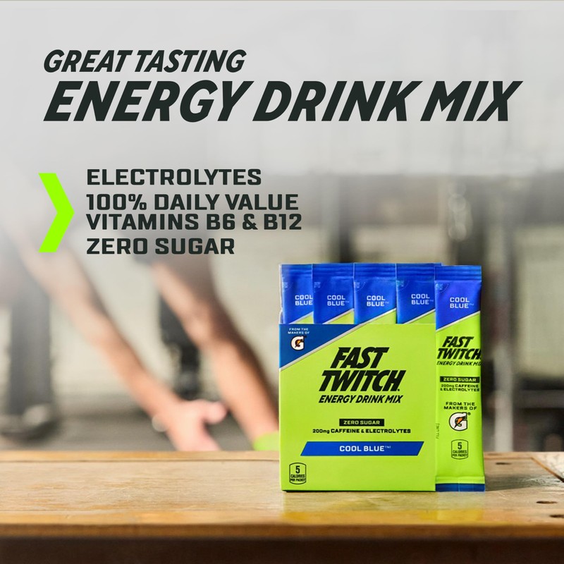 Fast Twitch Energy Drink Mix from Gatorade Powder Sticks, Strawberry