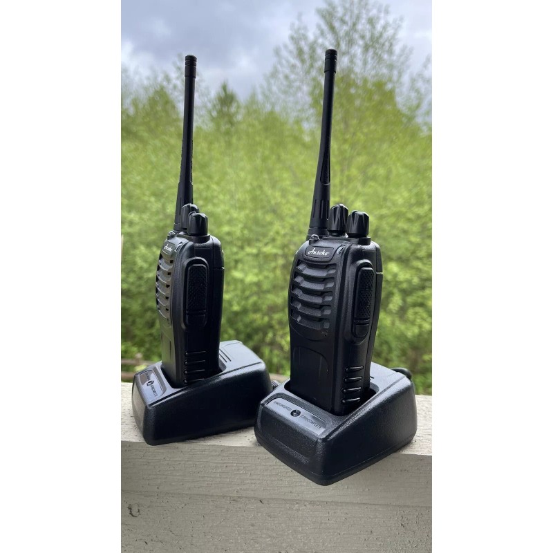 Ansoko 888S Black Walkie Talkie Rechargable Two Way Radio UHF