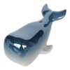 Goldbach Ceramic Whale, 24 cm, Blue Glazed Maritime Decorative Figurine,