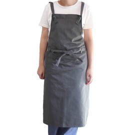NAPRON 2-Way Full Apron, Lightweight, Large, Women's, Men's, Blue Label, gray