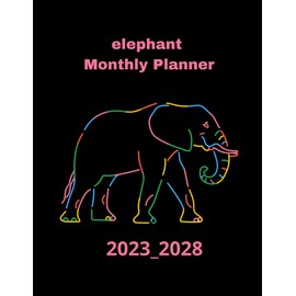 Elephant Monthly Planner monthly planner: Five Year Monthly Calendar, Schedule Organizer (60 Months, jan 2024 to Dec 2028)