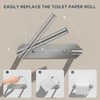 FORIOUS Toilet Paper Holder, Adhesive or Screw Wall Mount Pivoting