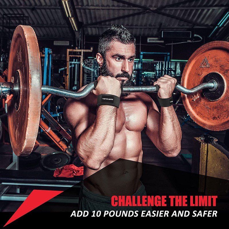 Correas Acolchonadas para Levantamiento de Pesas, VEKENSEE Straps para Gimnasio,