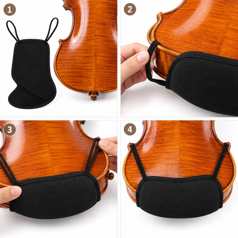 Soft Violin Shoulder Pad for Comfortable Playing – Elastic Strap
