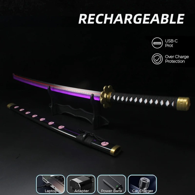 104cm / 41" Zoro Demon Slayer Katana Yamoto Light up