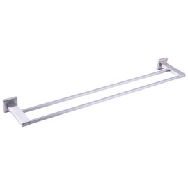GERZWY 36-Inch Bath Towel Bar Modern Square Style Bathroom Double Towel Bar SUS 304 Stainless Steel Wall Mount Brushed Finish JG1902C92-LS
