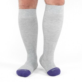 NeoTrek Footwear Transmet Knee-High 15–20mmHg Compression Socks for Partial-Foot Amputees: 1 Transmet, 1 Std Sock Per Pr (3pk) (Gray, S)